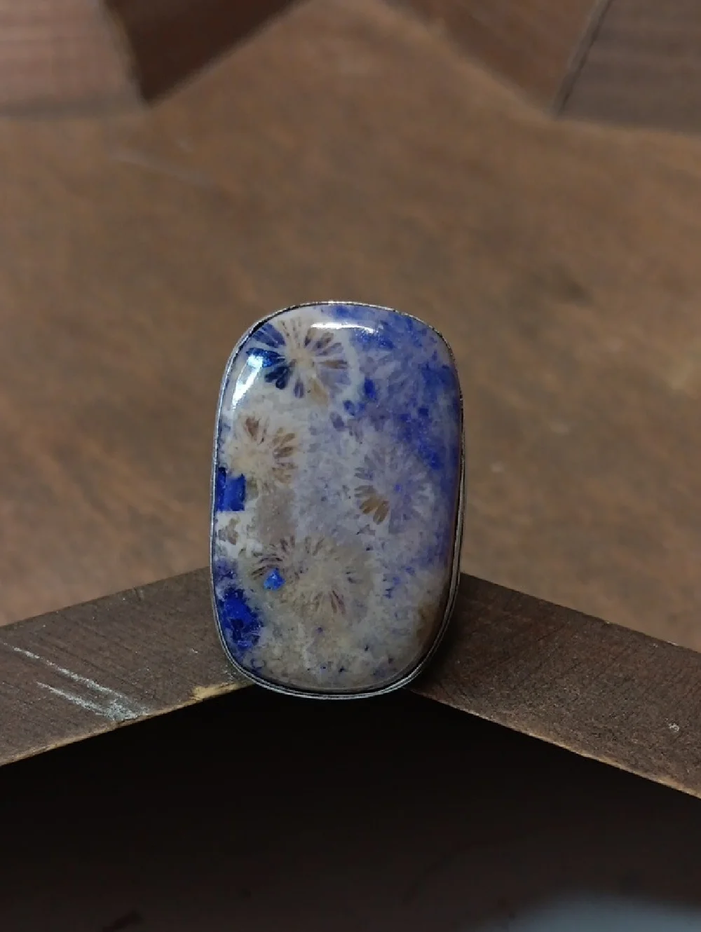 Handcrafted Floral Stone Statement Ring